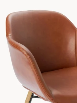 Silla Con Reposabrazos Pequena De Cuero Sintetico Fiji