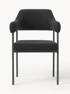 Silla Con Reposabrazos Tapizada Zoe