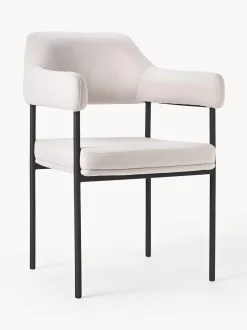 Silla Con Reposabrazos Tapizada Zoe