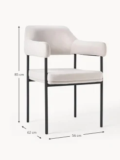 Silla Con Reposabrazos Tapizada Zoe