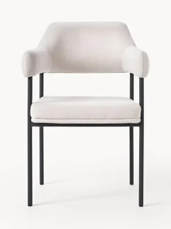 Silla Con Reposabrazos Tapizada Zoe