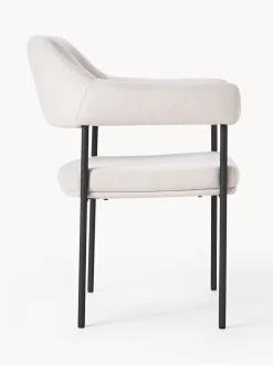 Silla Con Reposabrazos Tapizada Zoe