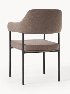 Silla Con Reposabrazos Tapizada Zoe