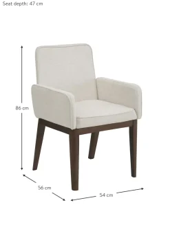 Silla Con Reposabrazos Tapizada Koga