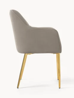 Silla Con Resposabrazos En Terciopelo Ava