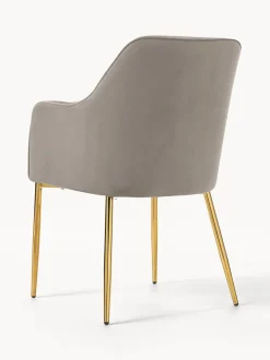 Silla Con Resposabrazos En Terciopelo Ava