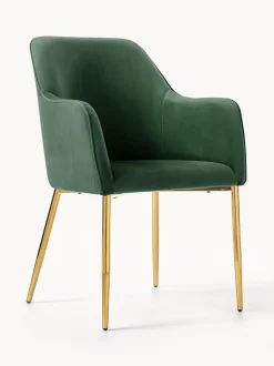 Silla Con Resposabrazos En Terciopelo Ava