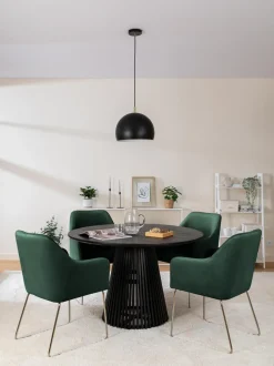 Silla Con Resposabrazos En Terciopelo Ava