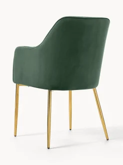 Silla Con Resposabrazos En Terciopelo Ava