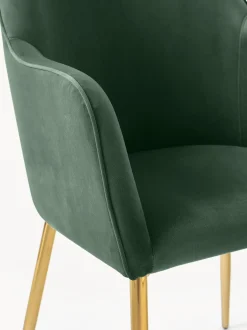 Silla Con Resposabrazos En Terciopelo Ava