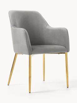 Silla Con Resposabrazos En Terciopelo Ava