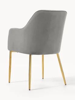 Silla Con Resposabrazos En Terciopelo Ava