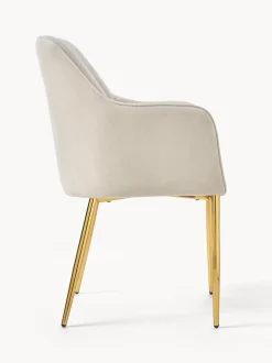 Silla Con Resposabrazos En Terciopelo Ava