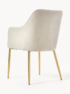 Silla Con Resposabrazos En Terciopelo Ava