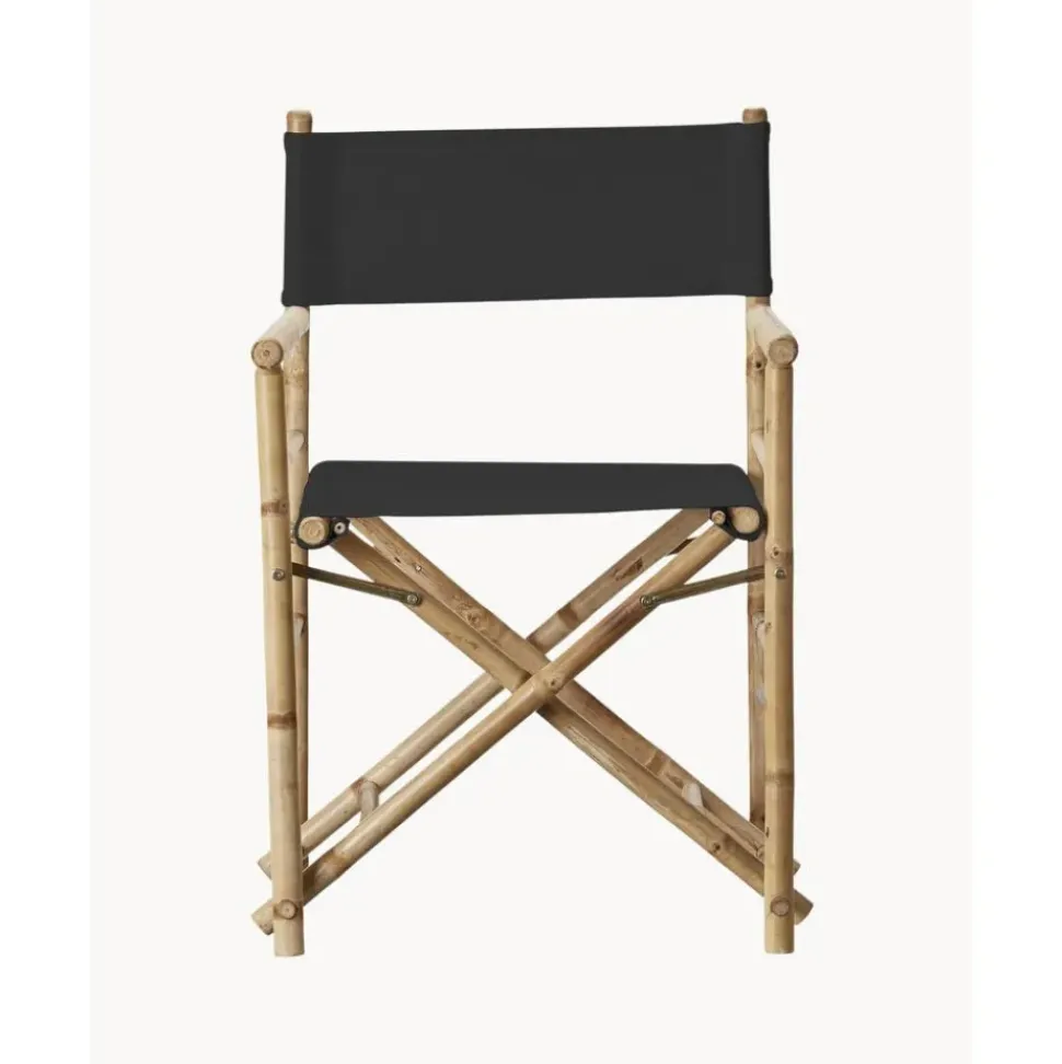 Silla De Bambu Para Exterior Con Cojin De Asiento Mandisa