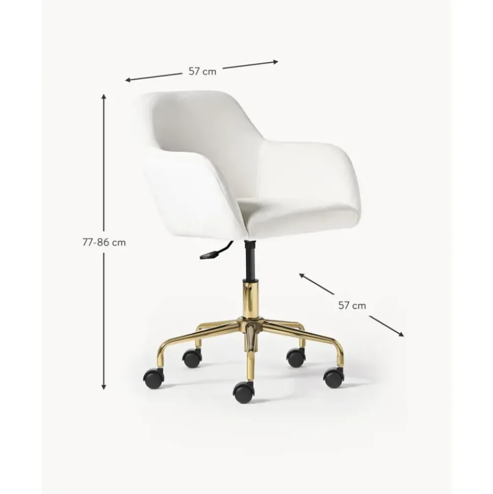 Silla De Escritorio En Terciopelo Lucie