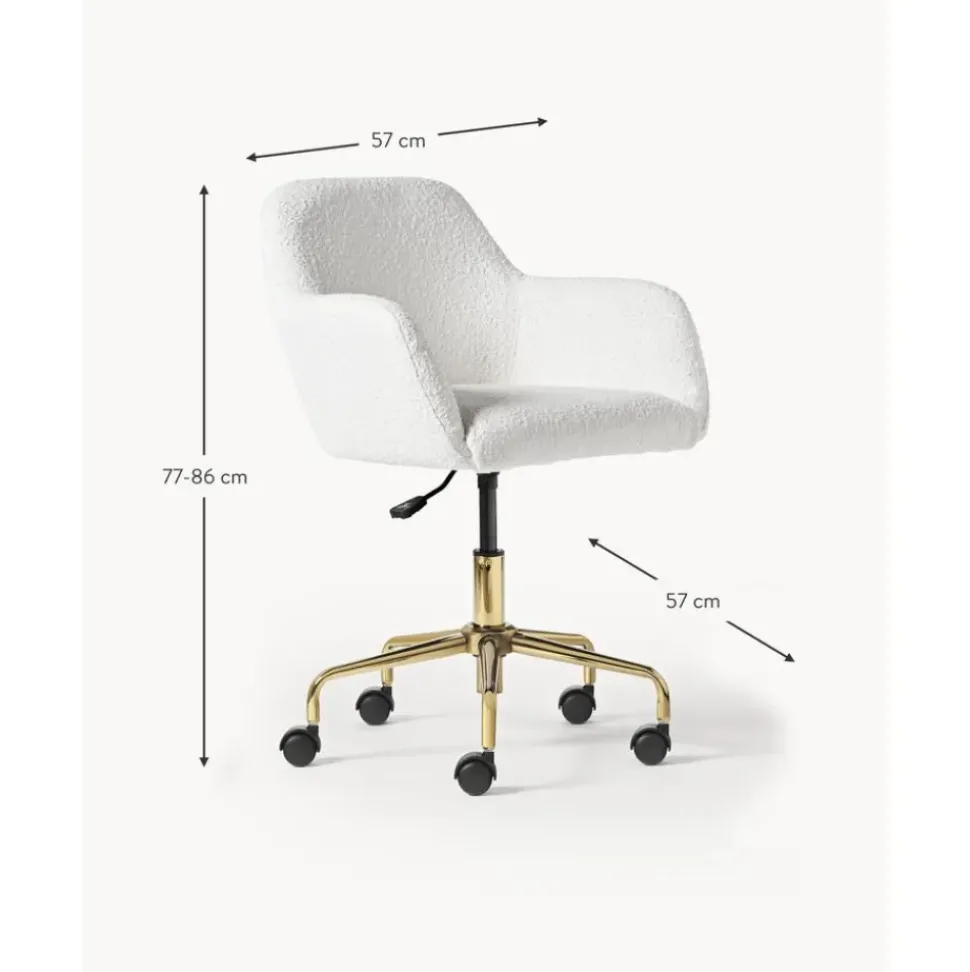 Silla De Escritorio En Tejido Boucle Lucie