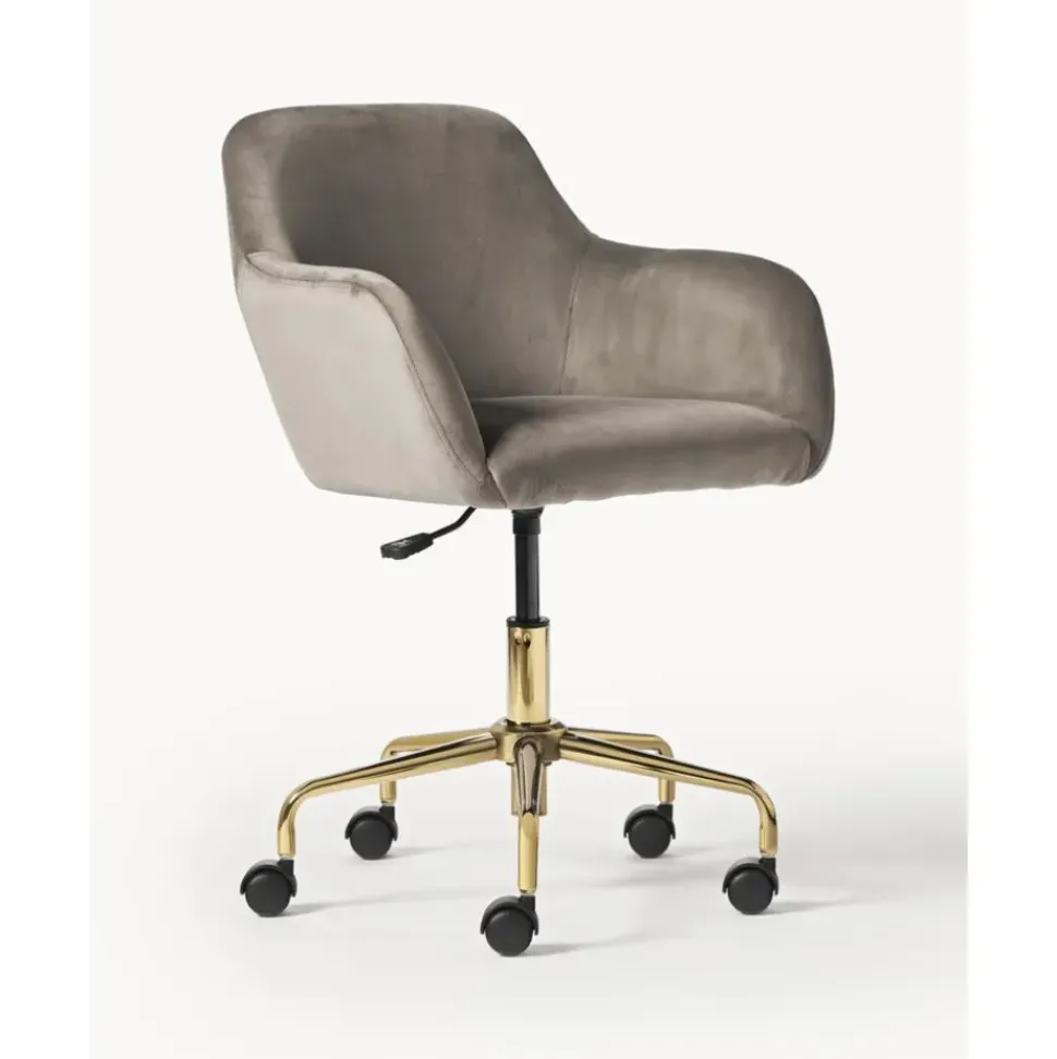 Silla De Escritorio En Terciopelo Lucie