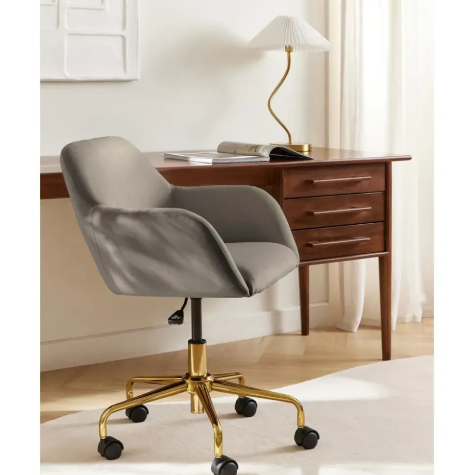 Silla De Escritorio En Terciopelo Lucie