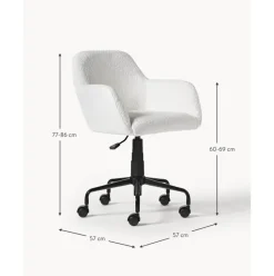 Silla De Escritorio En Tejido Boucle Lucie