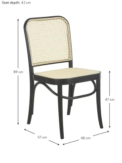 Silla De Madera Con Tejido Vienes Franz