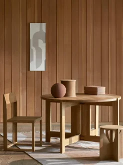 Silla De Madera De Roble Outline