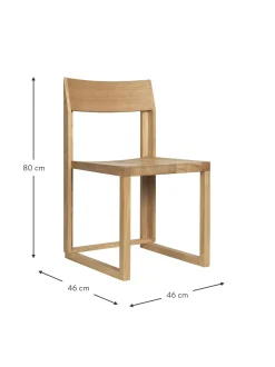 Silla De Madera De Roble Outline