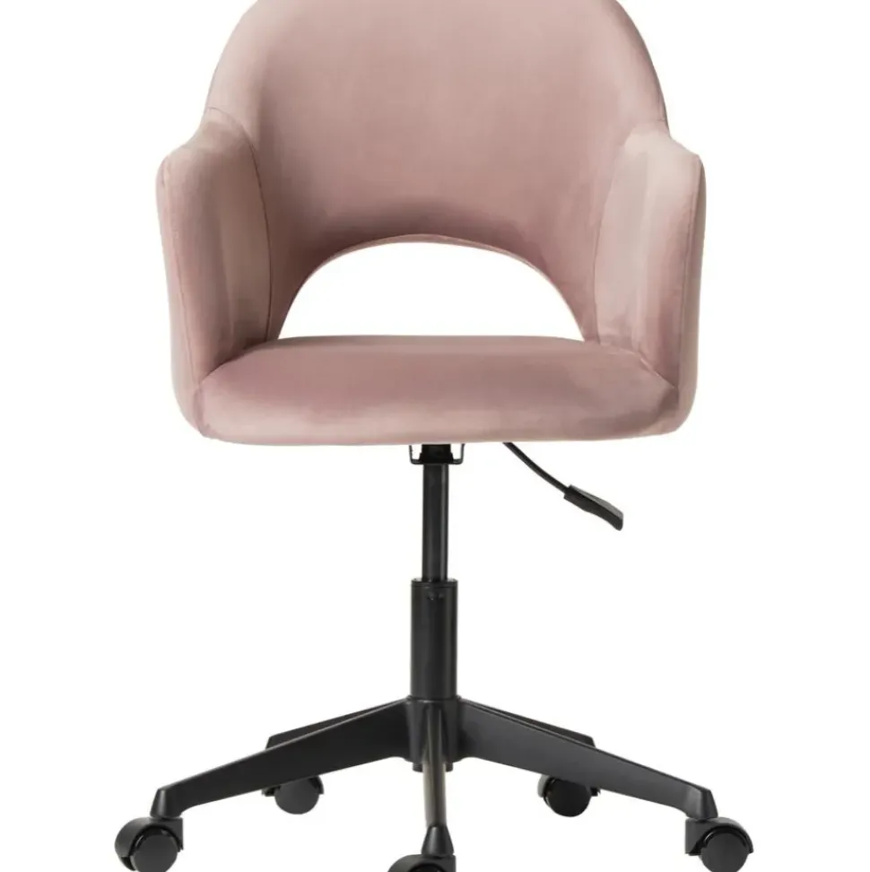 Silla De Oficina Con Reposabrazos De Terciopelo Rachel, Altura Regulable