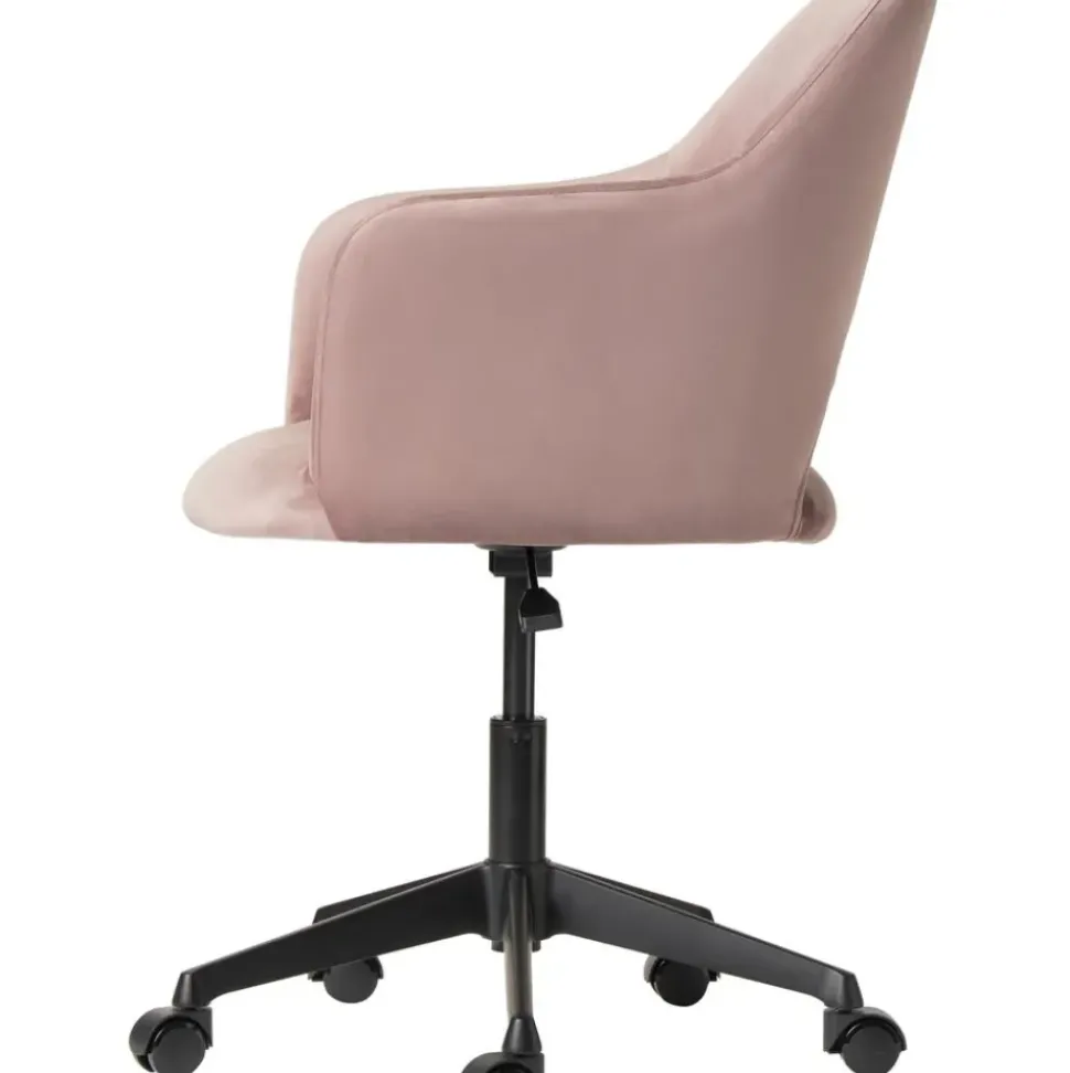 Silla De Oficina Con Reposabrazos De Terciopelo Rachel, Altura Regulable