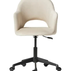 Silla De Oficina Con Reposabrazos De Terciopelo Rachel, Altura Regulable