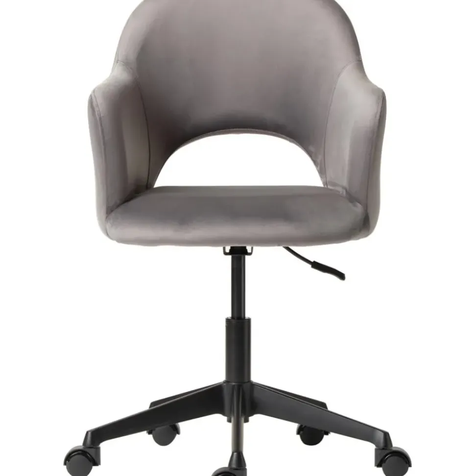 Silla De Oficina Con Reposabrazos De Terciopelo Rachel, Altura Regulable