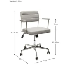 Silla De Oficina De Cuero Sintetico Dottore