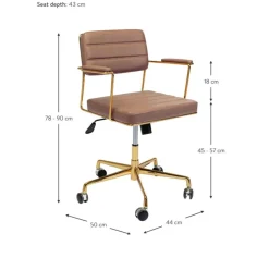Silla De Oficina De Cuero Sintetico Dottore