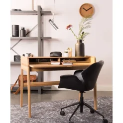 Silla De Oficina De Cuero Sintetico Nikki, Altura Regulable