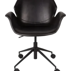 Silla De Oficina De Cuero Sintetico Nikki, Altura Regulable