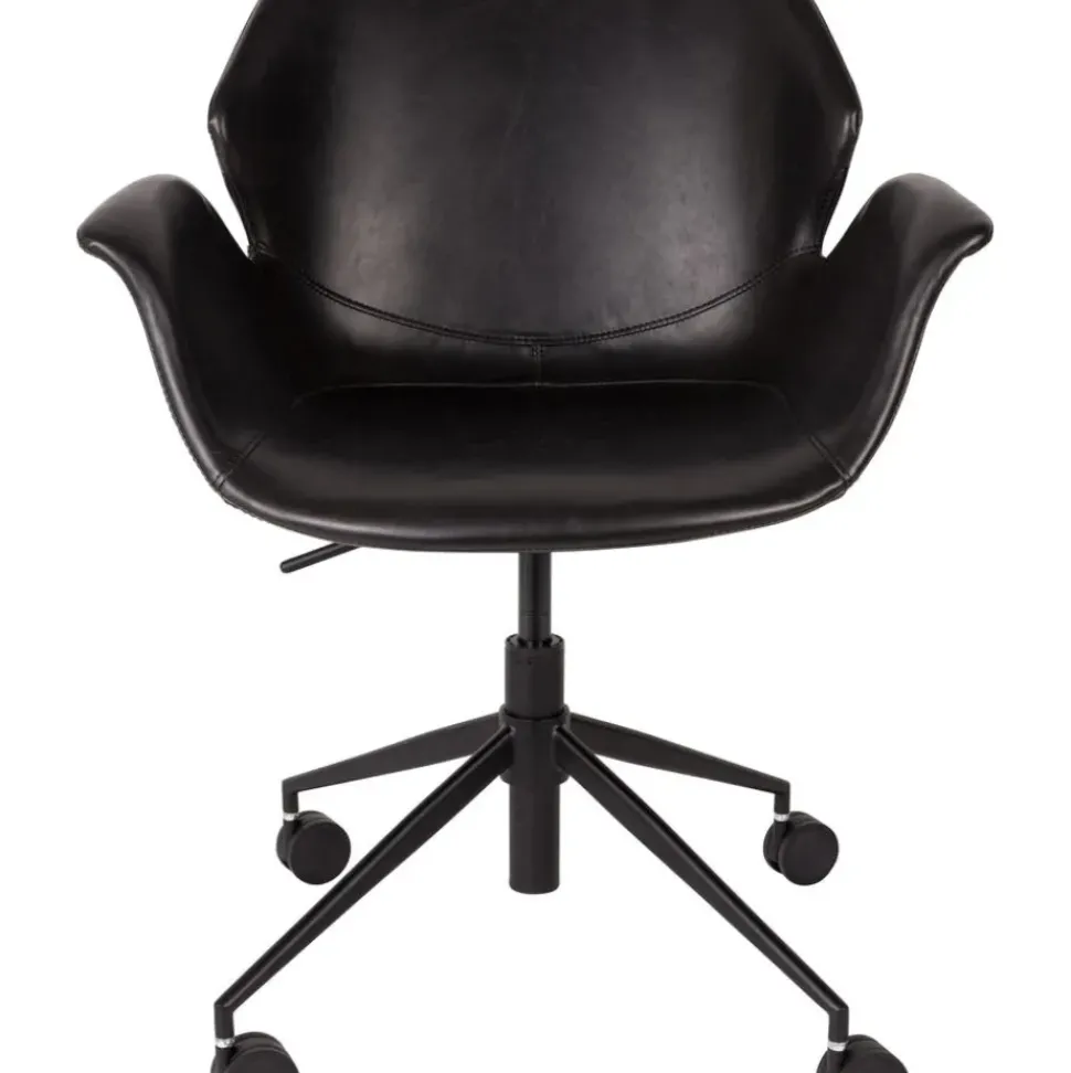 Silla De Oficina De Cuero Sintetico Nikki, Altura Regulable