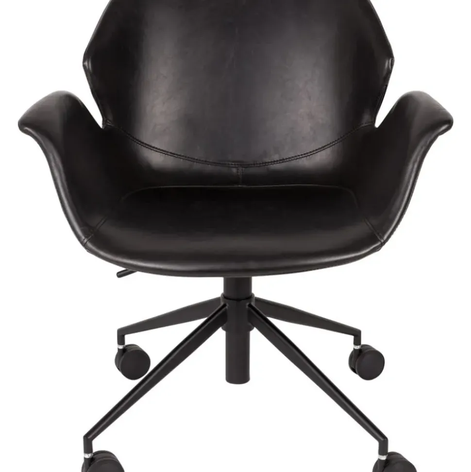 Silla De Oficina De Cuero Sintetico Nikki, Altura Regulable