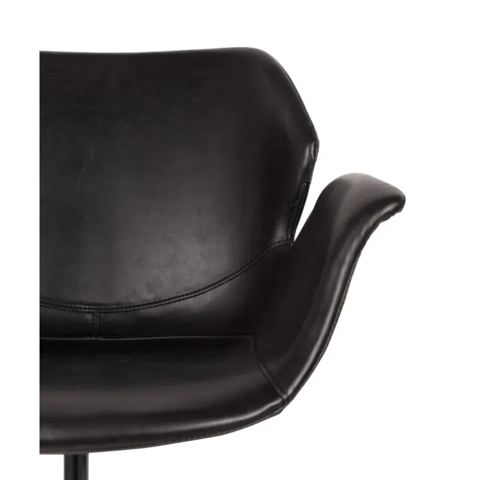 Silla De Oficina De Cuero Sintetico Nikki, Altura Regulable