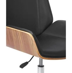 Silla De Oficina De Cuero Sintetico Rouven, Altura Regulable