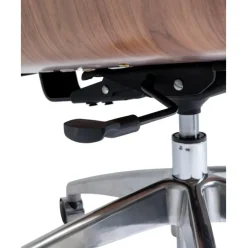 Silla De Oficina De Cuero Sintetico Rouven, Altura Regulable