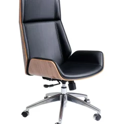 Silla De Oficina De Cuero Sintetico Rouven, Altura Regulable