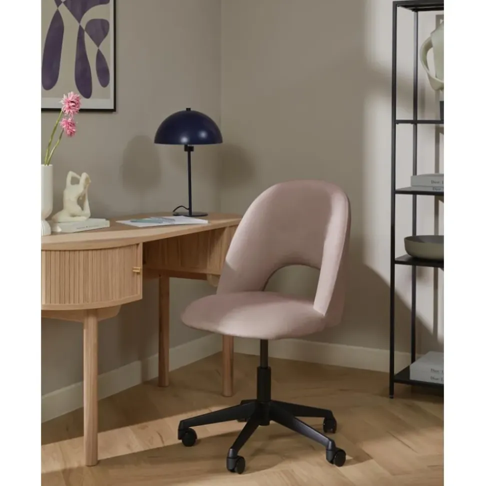 Silla De Oficina De Terciopelo Rachel, Altura Regulable