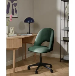 Silla De Oficina De Terciopelo Rachel, Altura Regulable