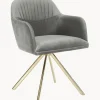 Silla Giratoria Con Reposabrazos De Terciopelo Lola