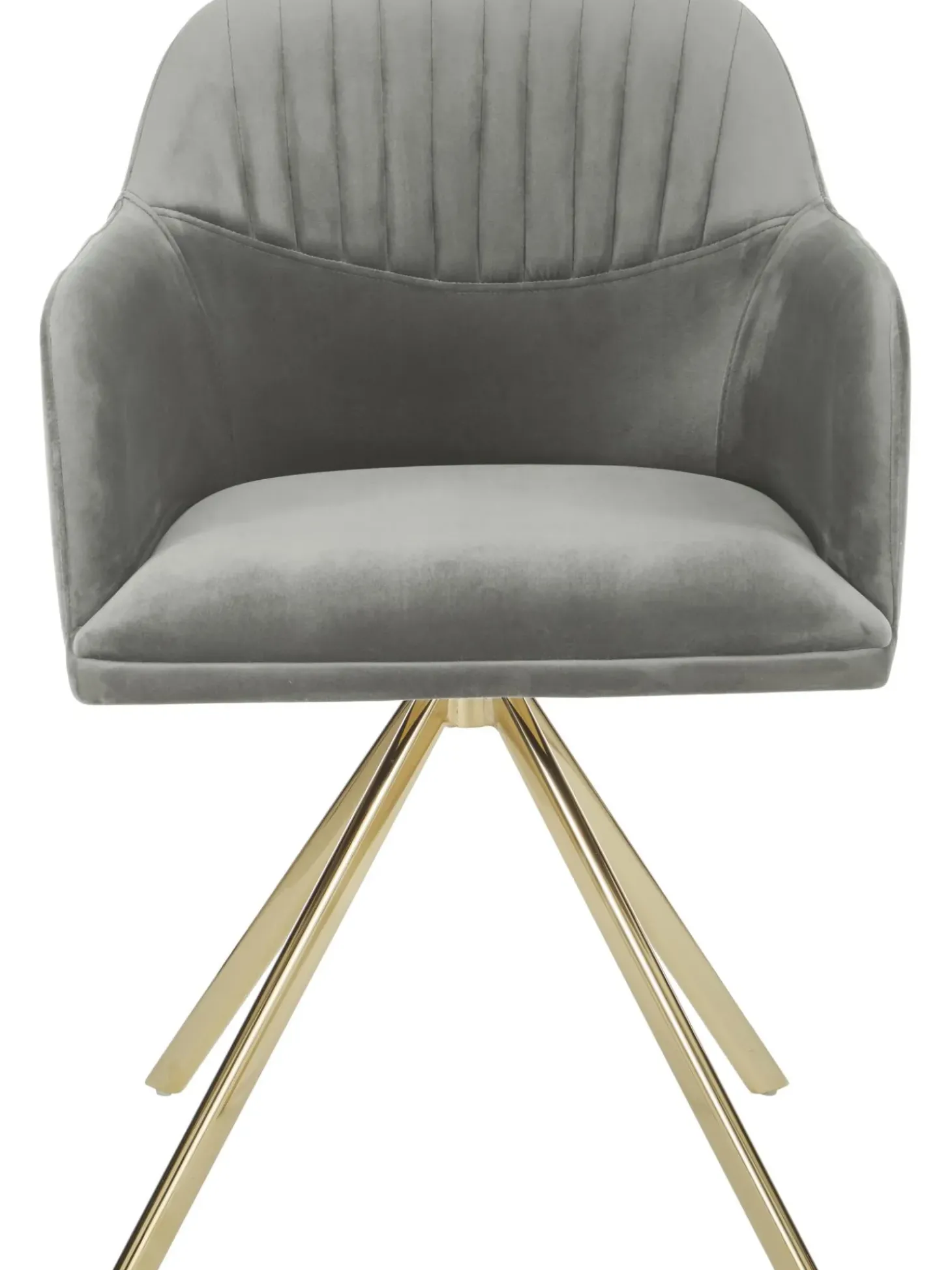 Silla Giratoria Con Reposabrazos De Terciopelo Lola