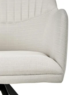 Silla Giratoria Con Reposabrazos Tapizada Lola