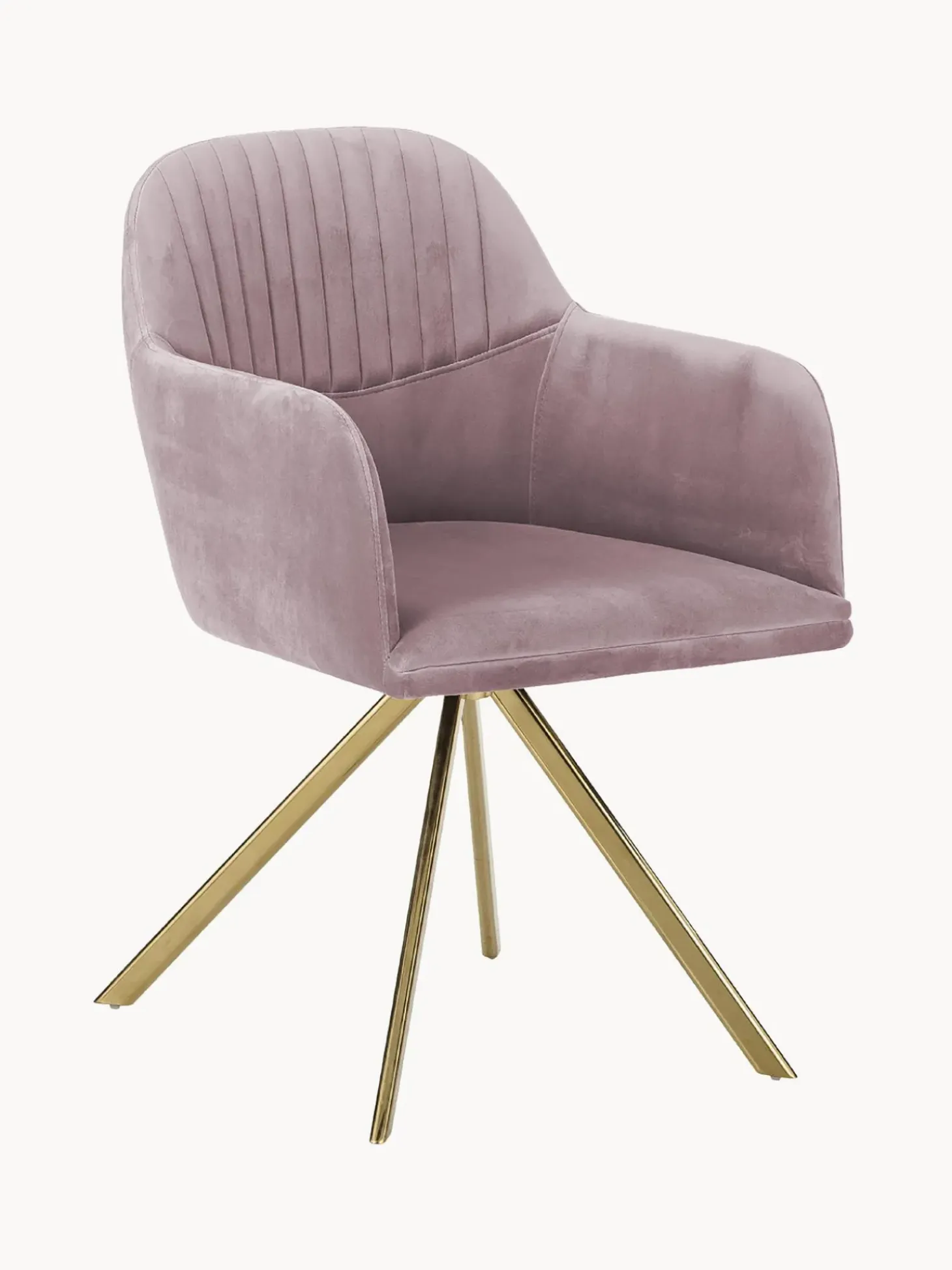 Silla Giratoria Con Reposabrazos De Terciopelo Lola