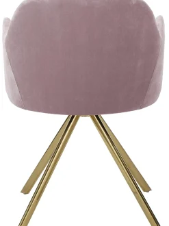 Silla Giratoria Con Reposabrazos De Terciopelo Lola