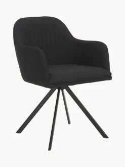 Silla Giratoria Con Reposabrazos Tapizada Lola