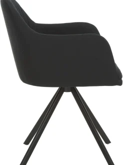 Silla Giratoria Con Reposabrazos Tapizada Lola